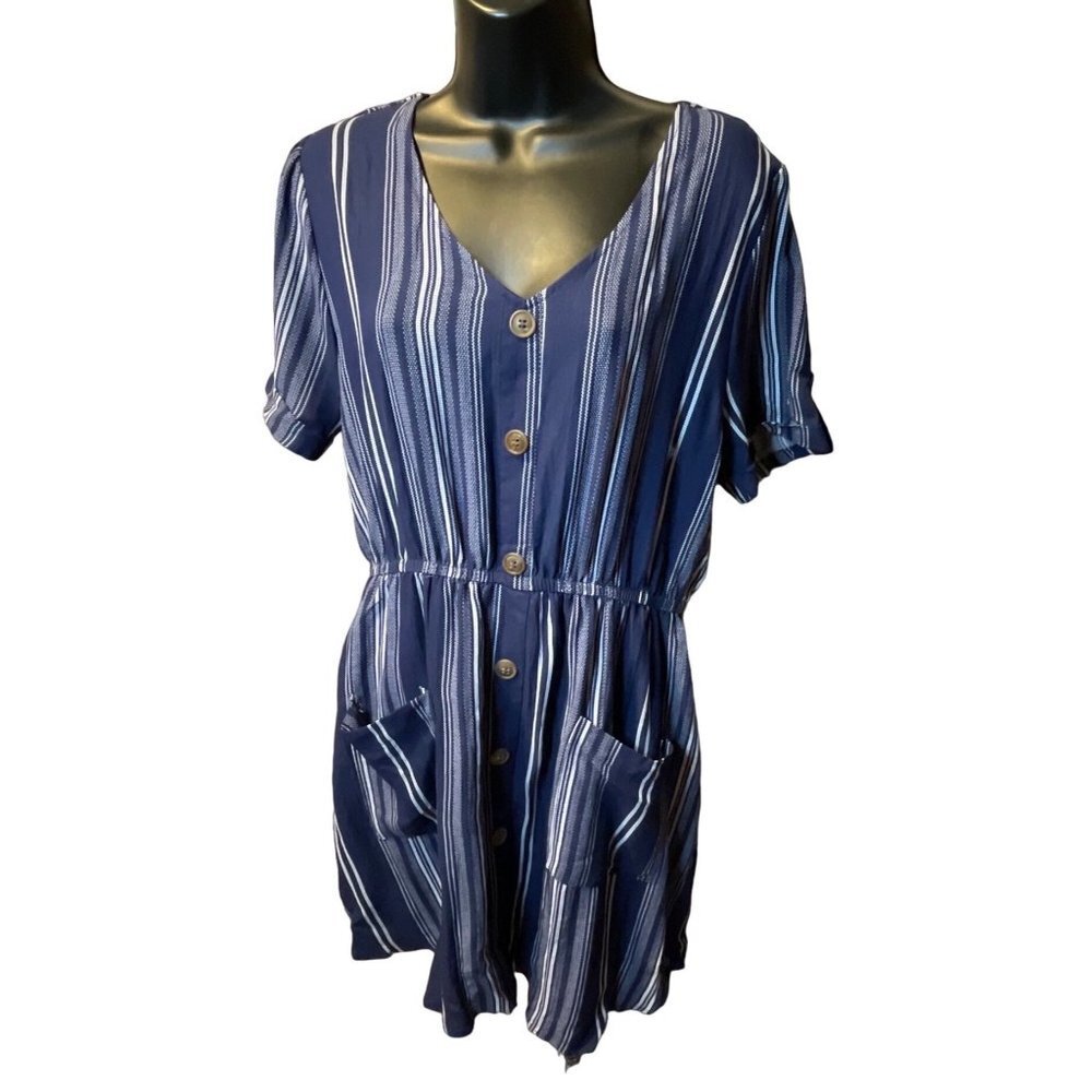 Day to Day NWT Blue Short Sleeved Mini Dress Sz L